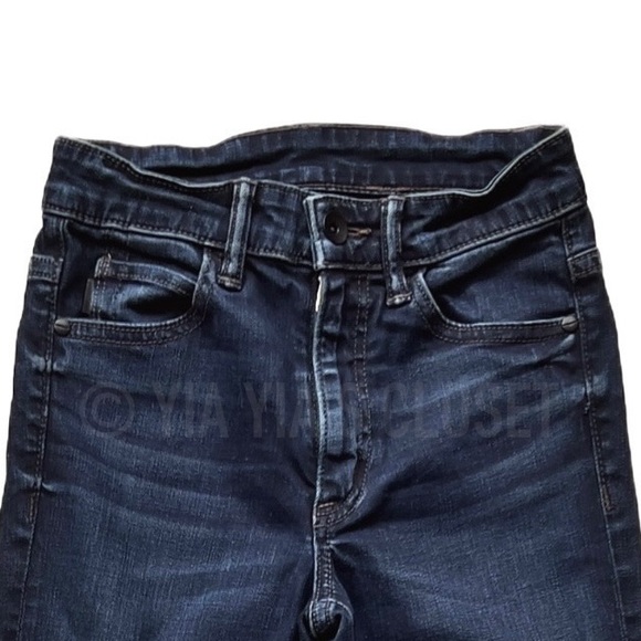 Helmut Lang Women’s SZ 24 High-Rise Slim Jeans in Dark Blue/Indigo Stretch Denim - Picture 7 of 14